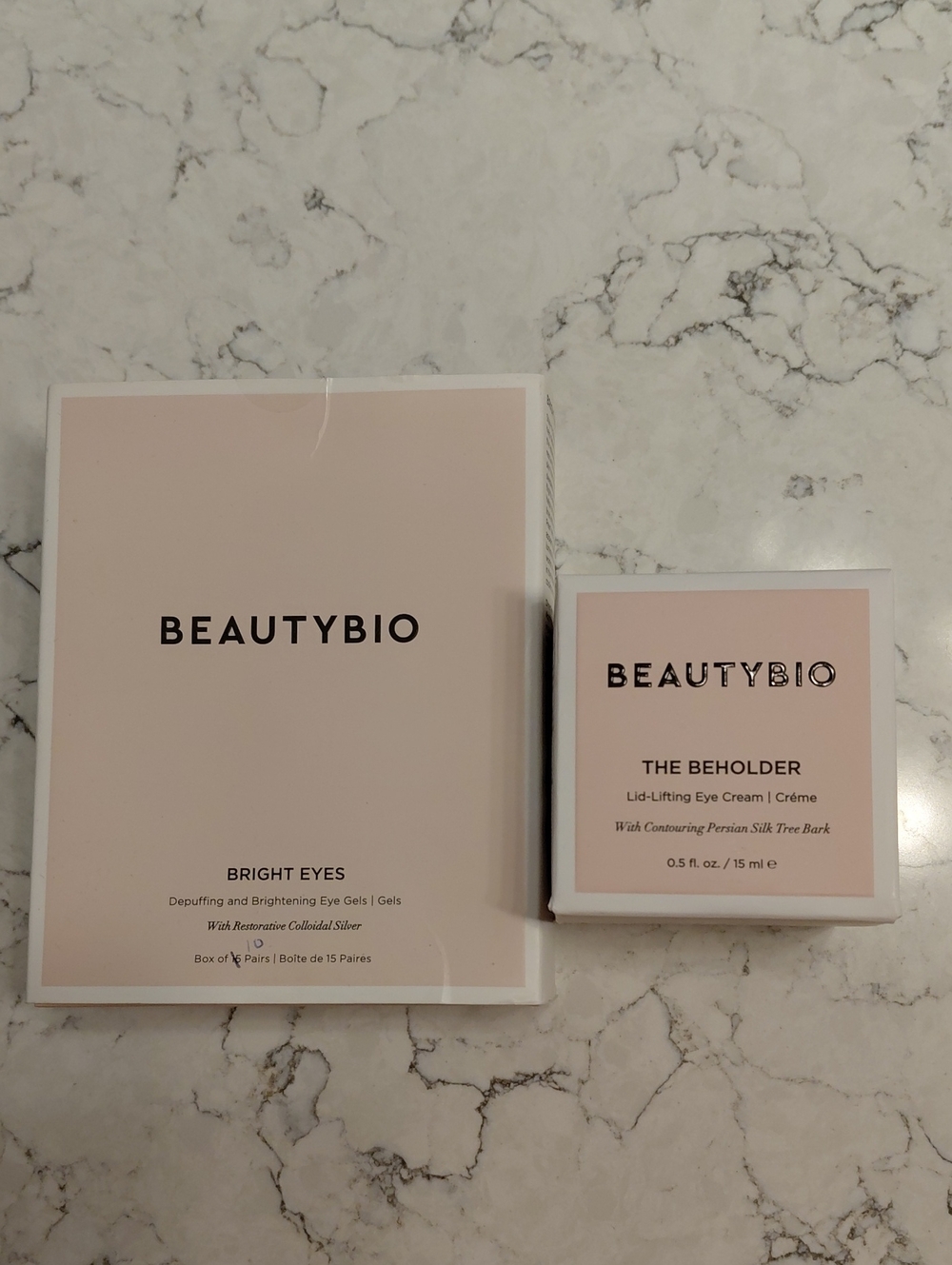 LOT 2 Mixed BeautyBio Bright Eyes + The Beholder Lid-Lifting Eye Cream Eye Gels